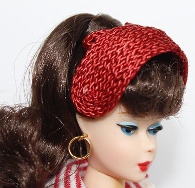 Barbie Doll Repro Roman Holiday Outfit RED WOVEN HAT Only #968
