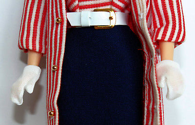 Barbie Doll Repro Roman Holiday Outfit Red White GLOVES Only