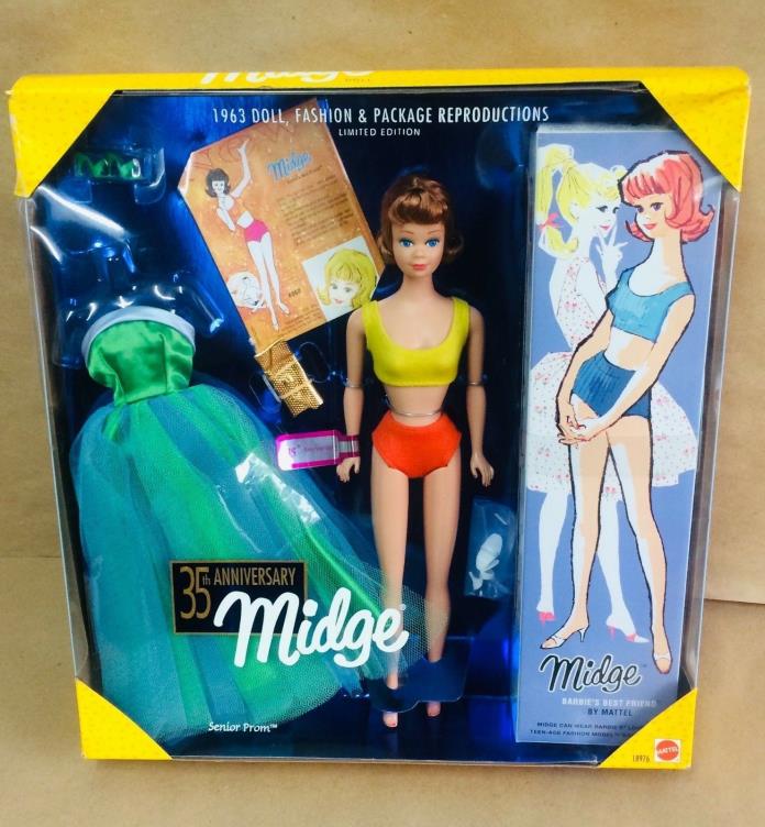 Mattel Barbie Midge 35th Anniversary 1963 Doll, Fashion & Package Reproductions