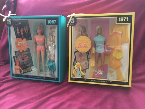 Lot Of 2 - My Favorite Barbie Dolls-1967 And 1971 Repro Sets - Barbie’s 50th
