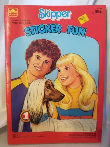 Vtg Skipper Sticker Fun Golden Book Mattel 1980 unused #2192-43 Barbie Friend