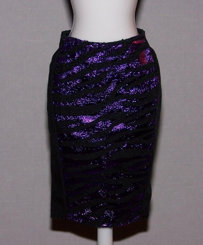 Barbie Doll Clothes Glam Luxe Style Fashionista Metallic Zebra Print Skirt