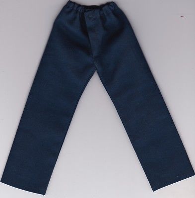 Homemade Doll Clothes-Lighter Navy Blue Pants fits Ken Doll P5