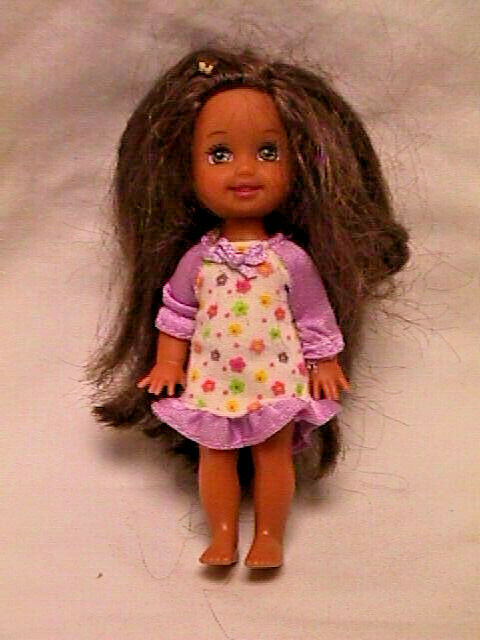 Cute! Vtg Barbie Kelly LATINA Hispanic Friend doll Long Hair Pretty Dress!