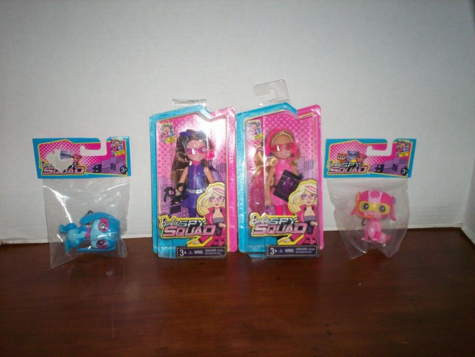 NEW Barbie Kelly Spy Squad Movie Junior Agent Chelsea 2 Dolls & 2 Pets Lot