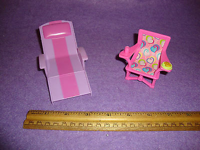 BARBIE KELLY FURNITURE LOUNGE CHAIR AND CHAIR LOT doll mattel