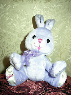 NEW Authentic BARBIE Doll Purple Easter Bunny rabbit plush bean bag W/ Ribbon