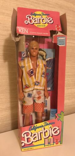1987 California Dream Ken Doll with Comic Book 4441