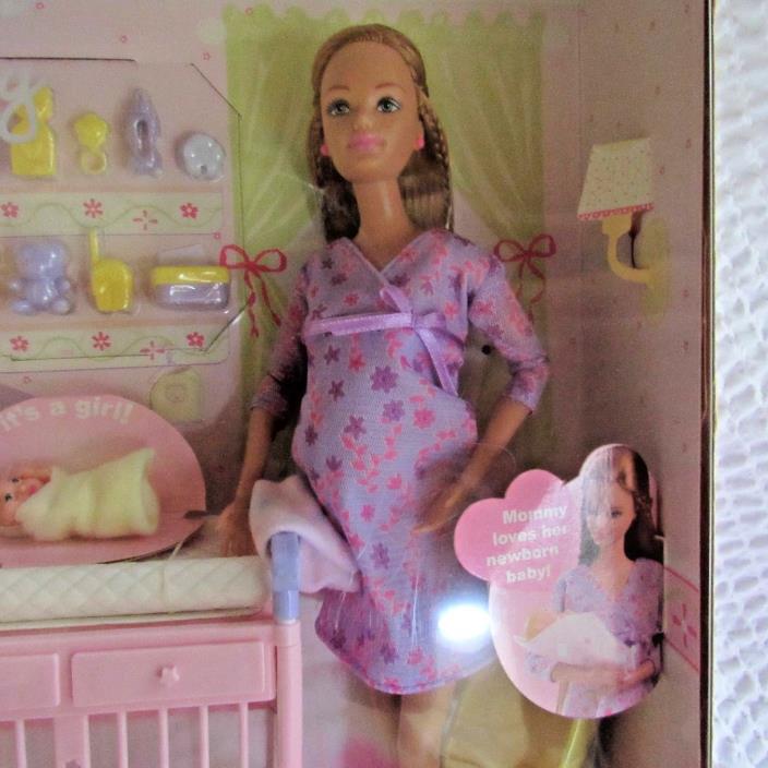 Barbie Pregnant Midge Baby Set New Sealed Happy Family Furniture