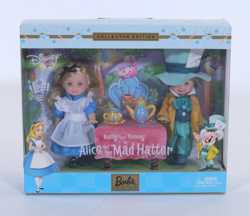 Disney Alice in Wonderland & Mad Hatter Kelly & Tommy - Barbie Collectible NIB