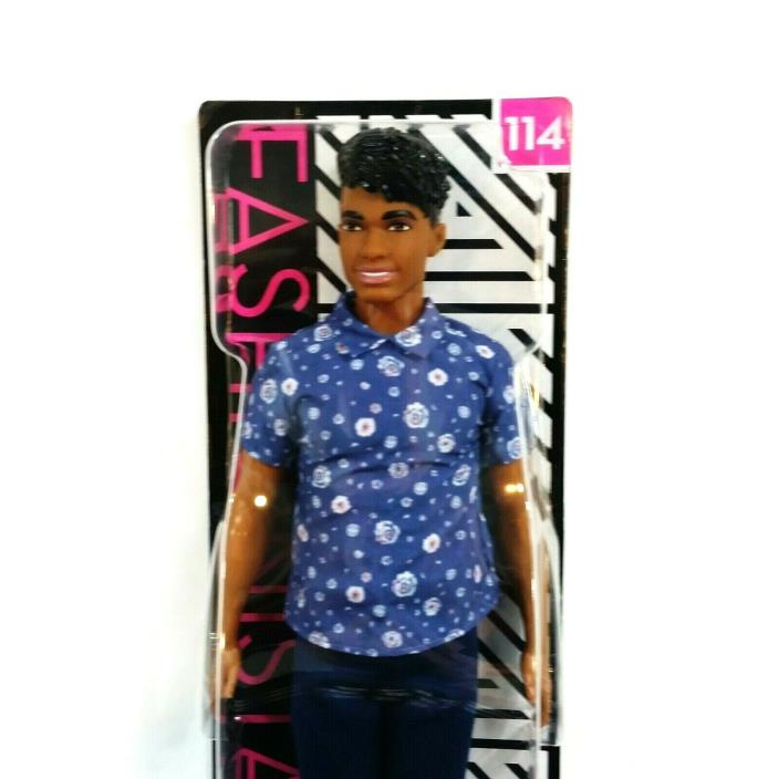 New 2018-2019 Barbie-Ken Fashionista African American Preppy Floral 114 Doll