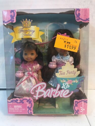 2 AA Kelly Sized Doll  Mattel Barbie Fantasy Tales Tea Party 2004  NRFB New