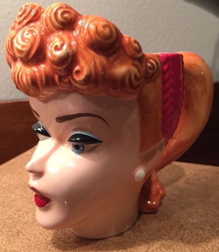 Barbie Mug by Enesco 1994 Mattel Red Ponytail Face Head 3D Vintage Rare