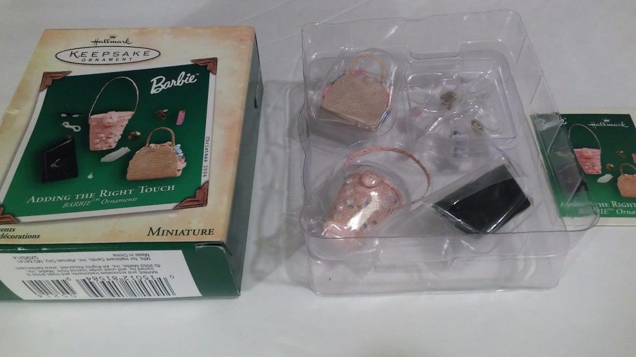 Barbie 2004 Hallmark Keepsake Ornaments Adding the Right Touch Miniature In Box