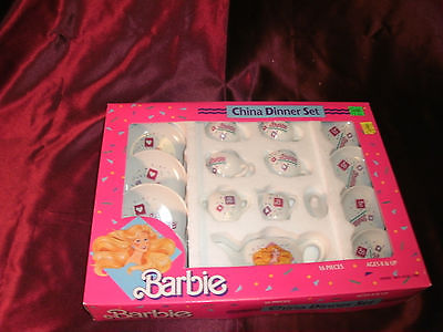 Barbie China Dinner Set 16 pc NIB Mattel 1989 Chilton - free ship