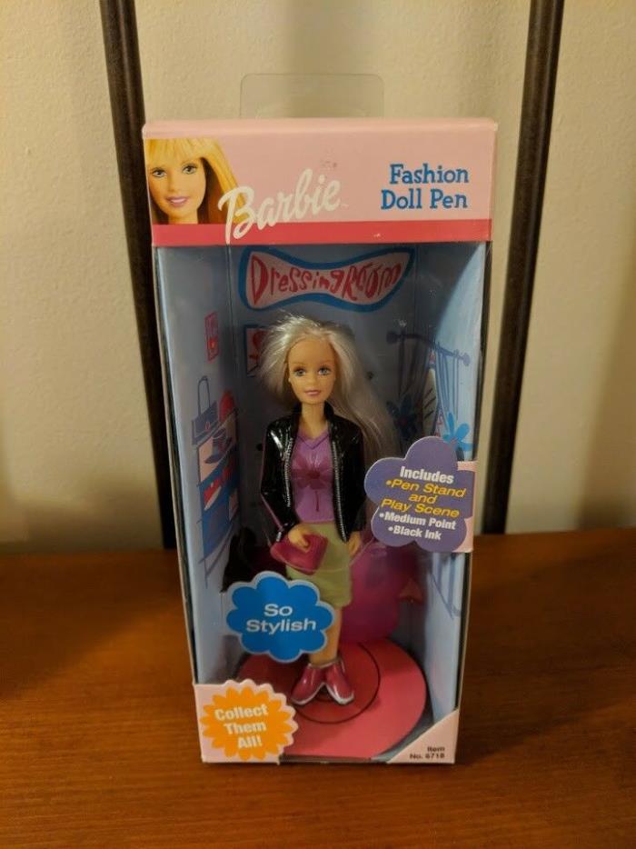 Barbie Fashion Doll Pen So Stylish Inclues Pen Stand & Play Scene Collectible