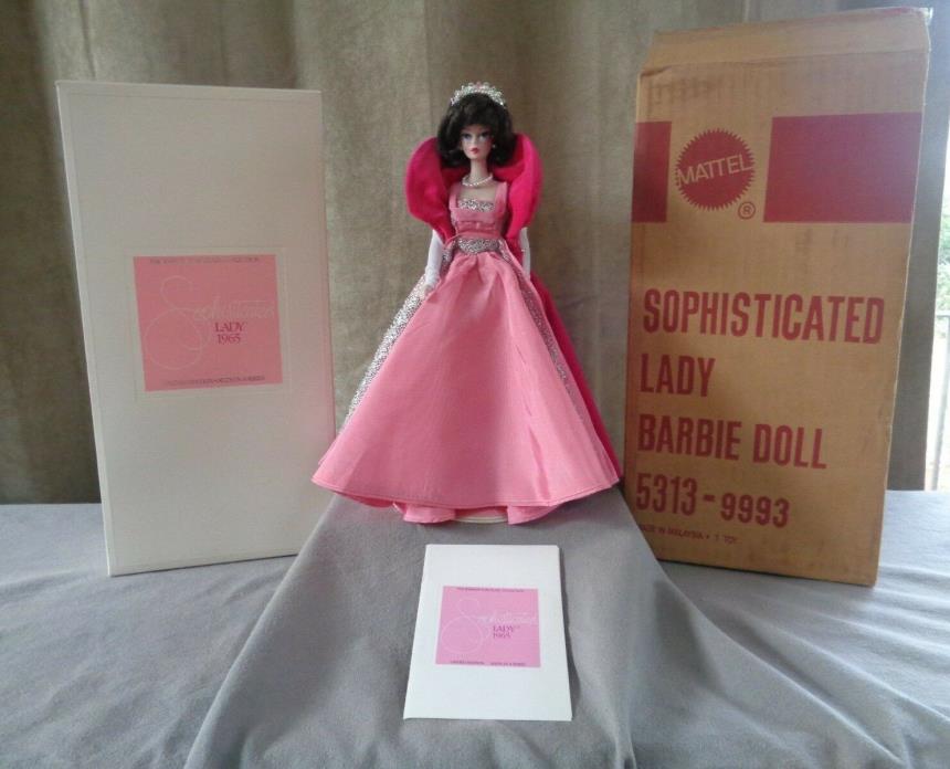 1965 Sophisticated Lady Limited Edition 1990 Porcelain Barbie Doll Box Shipper