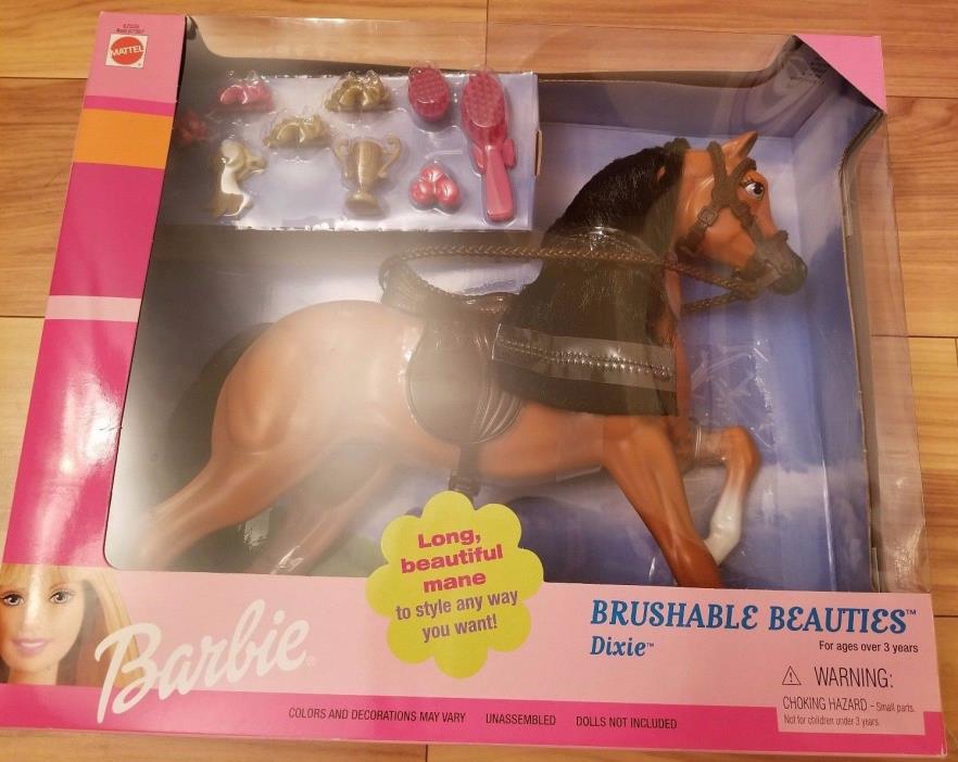 NIB Mattel Barbie Brushable Beauties Horse DIXIE 2000