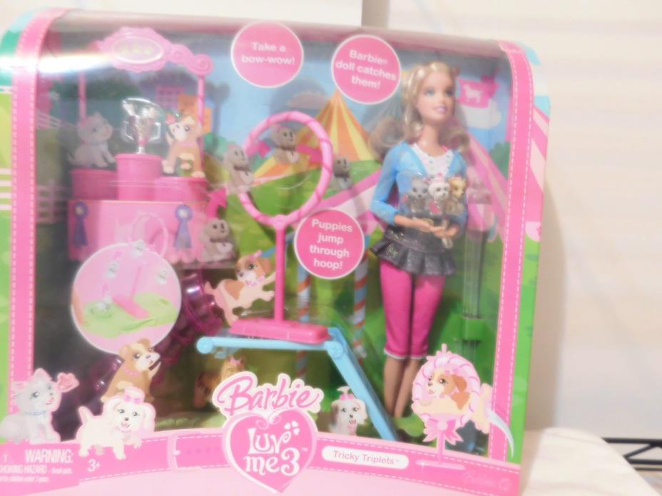 Barbie luv me 3 NEW in box. Barbies and puppys. Tricky  triplets.