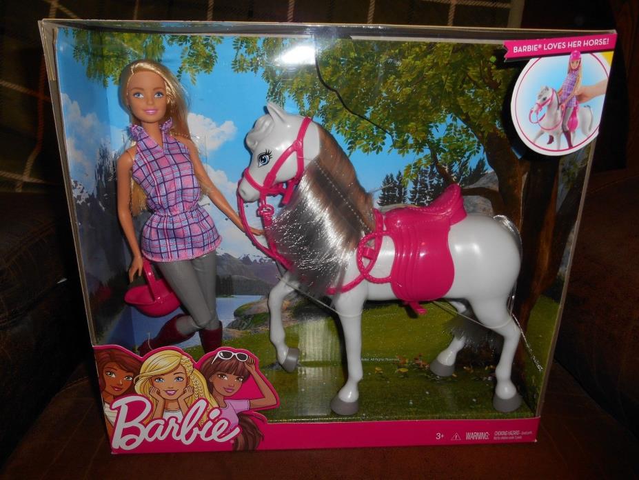 Mattel Barbie Doll Saddle and Ride Toy Pony Horse Playset NIB