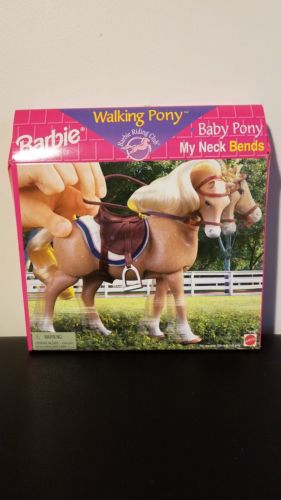 1997 Barbie Riding Club MISB Walking Baby Pony My Neck Bends Mattel 18498