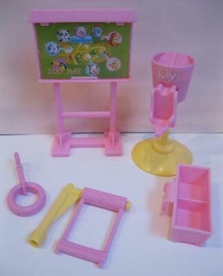 Barbie Doll Kelly Kids Petting Zoo Map PARTS LOT SIGN/CUP/Tire SWING/Trough set