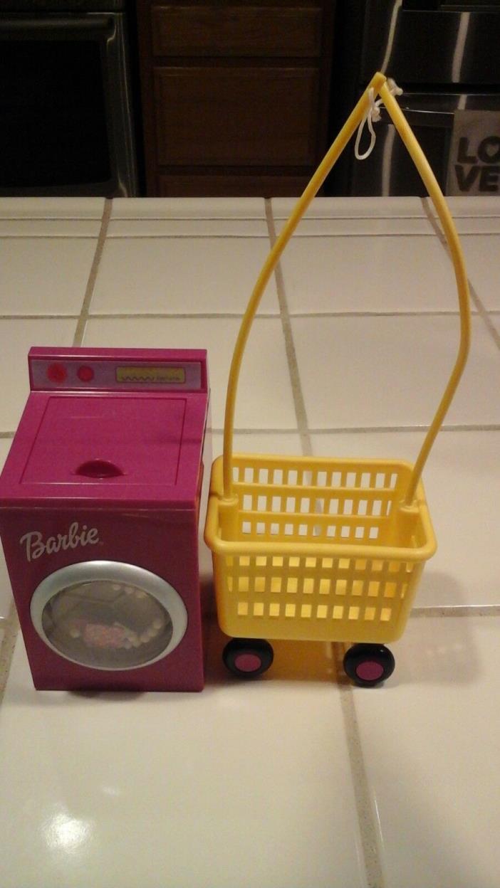 Barbie washer and laundry cart by mattel