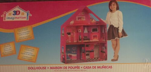 3D Imagination Calego Modern Dollhouse Collapsible 3 Story Large Play House NIB