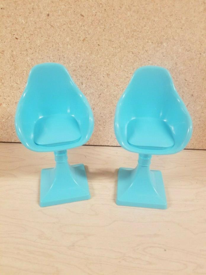 Mattel BARBIE FFY84 CJR47 Dream House BLUE (2) CHAIRS ONLY Replacement