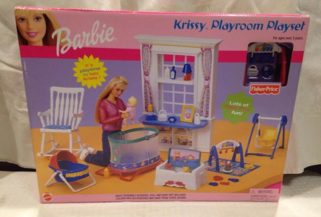 2000 Mattel Barbie (Nap 'n Play Nursery)  Krissy Playroom Playset NEW Sealed