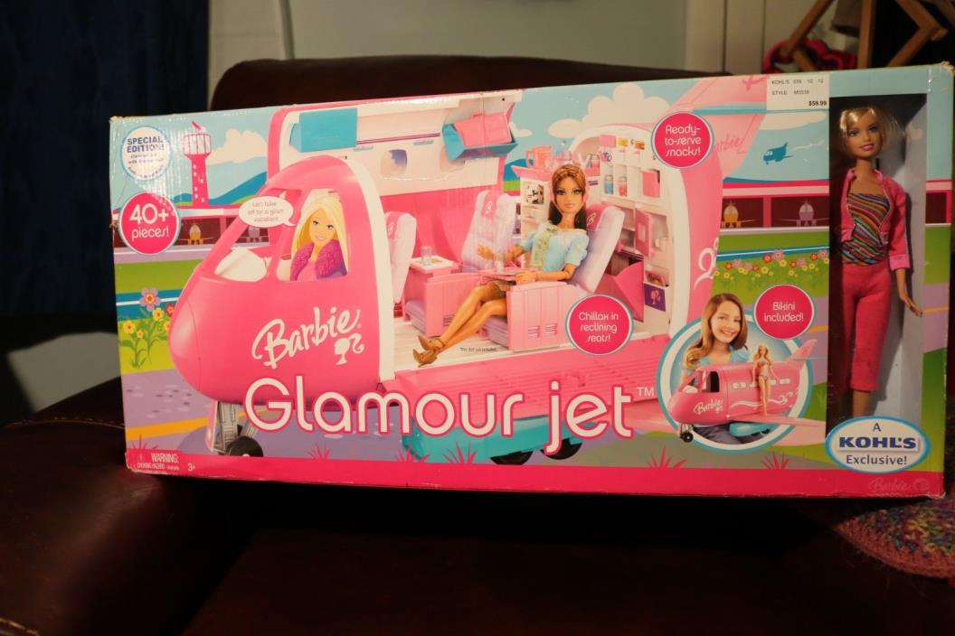 Barbie Glam Vacation Jet With Doll  **KOHL'S EXCLUSIVE**