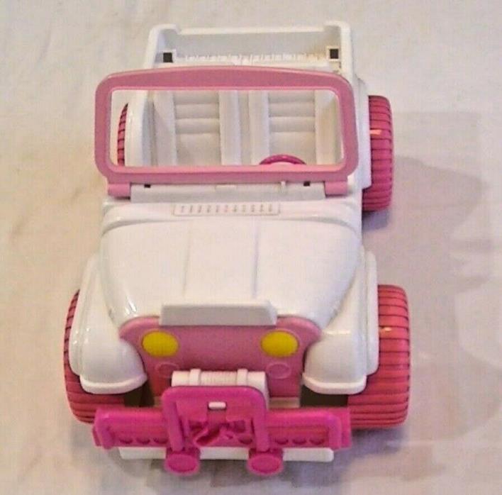 Vintage 1987 Barbie Beach Party Blast Pink Jeep Car