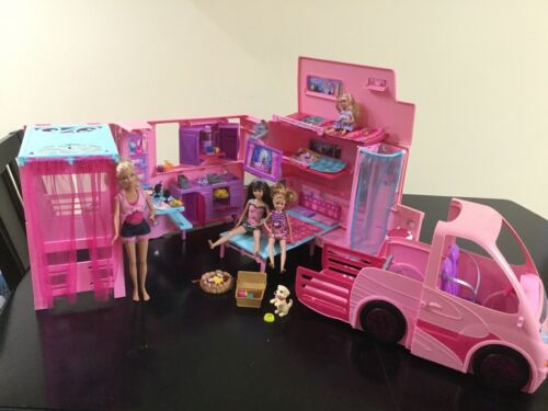 2012 BARBIE & HER SISTERS Deluxe RV VEHICLE PLAY SET Camper Barbiemobile