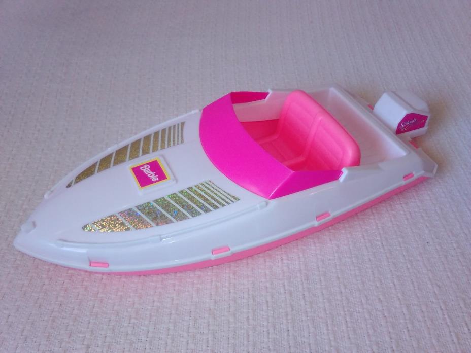 Barbie Splash N Color Pink & White Speedboat Hard to Find