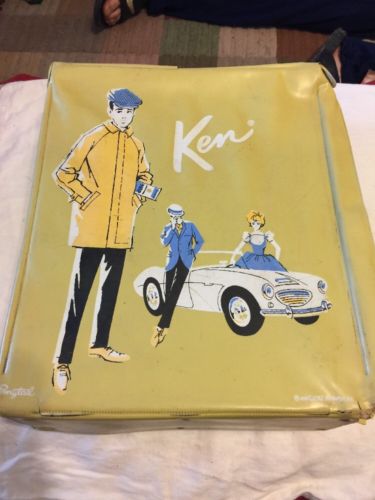 Vintage Early 1960's Ken Doll Accessories  Case Vinyl