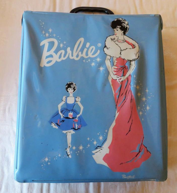 Barbie Doll Blue Plastic Case 1960s