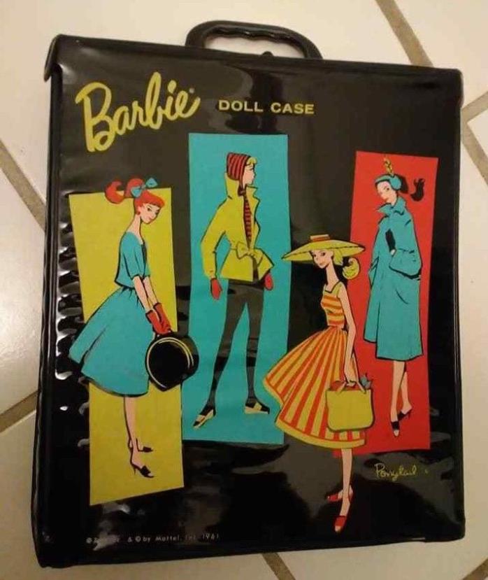 Barbie Doll Case 1961 Black Vinyl Ponytail Version