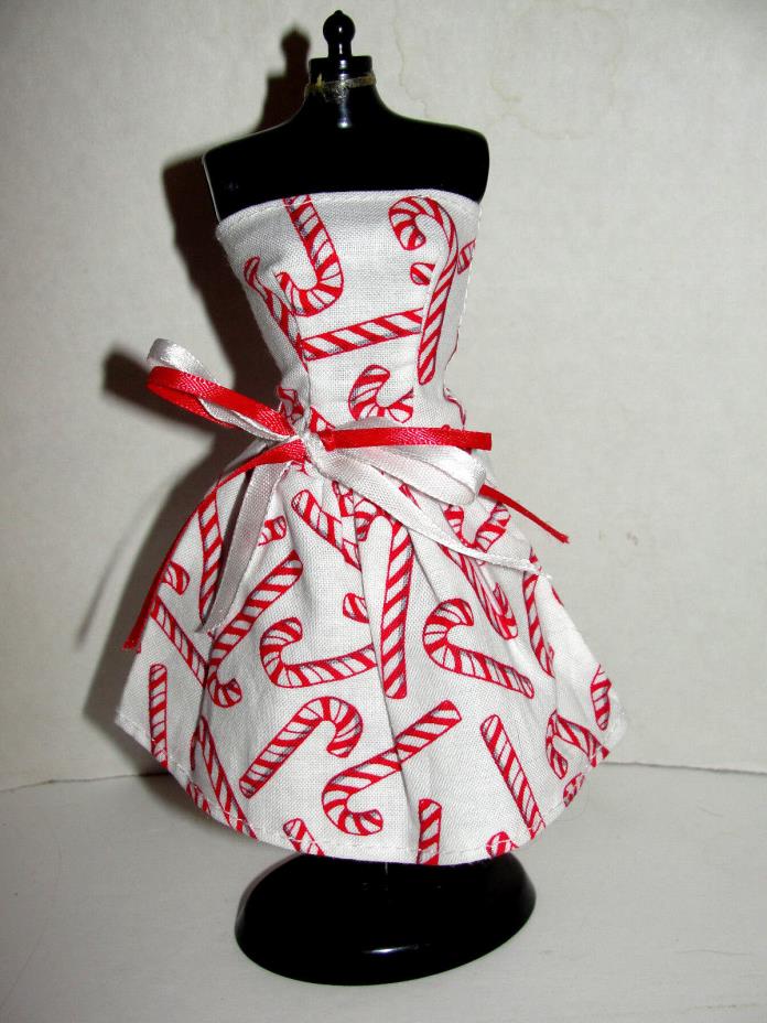 Barbie Doll Holiday Candy Cane Dress Adorable!