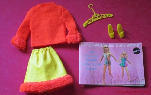 Vintage Mod Barbie #1477 Hurray For Leather Outfit Complete Circa 1969-70