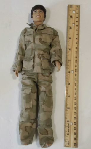 Ken Doll Brown plastic Hair Camouflage outfit Used Loose