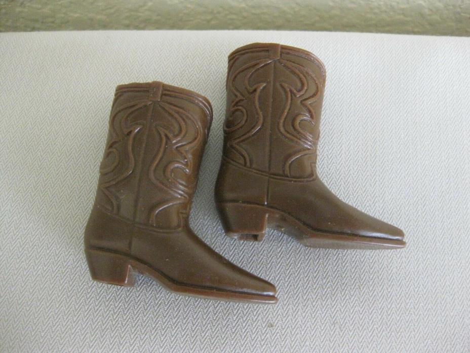 Ken Doll Brown Korea Western Cowboy Boots