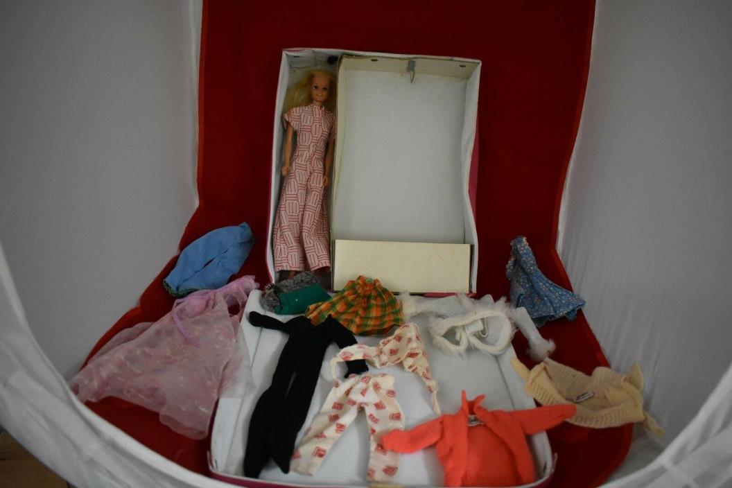 Barbie Fashion Doll Case, Handmade Clothes & Barbie/Midge Body Doll, Mattel