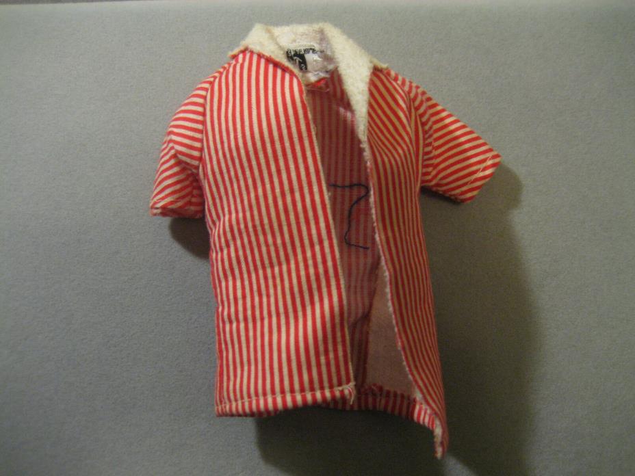 Vintage Barbie KEN Red White Stripe Shirt with Terrry Collar - Ken SHIRT