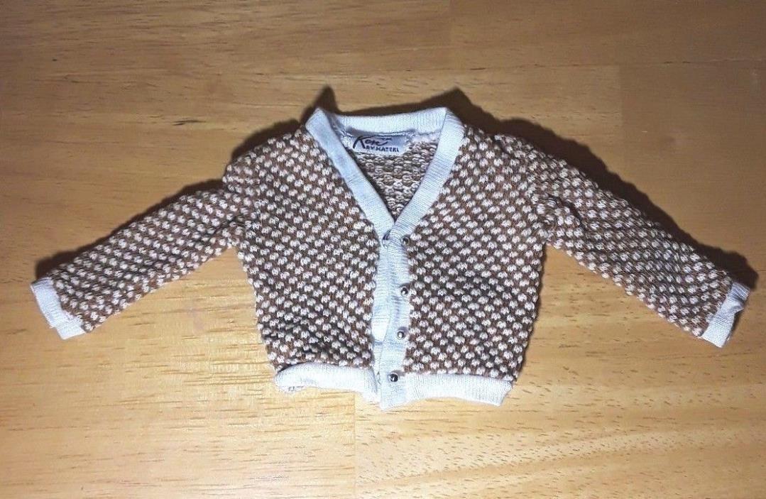 Ken Shirt Sweater? (Barbie) Brown & White Vintage 1960's Free Shipping!
