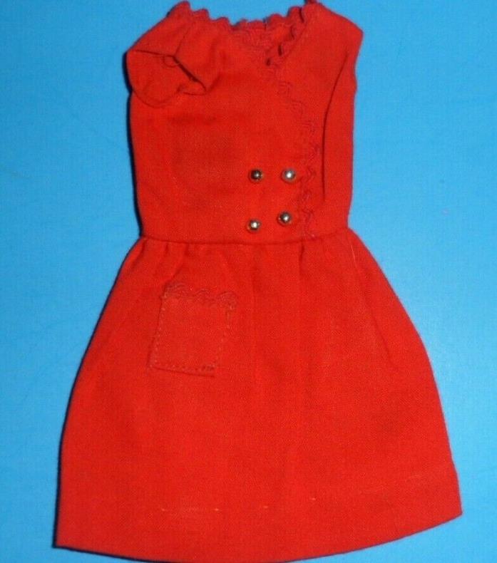 #1901 SKIPPER 1964 1965 RED SENSATION DRESS doll clothes Vintage Barbie