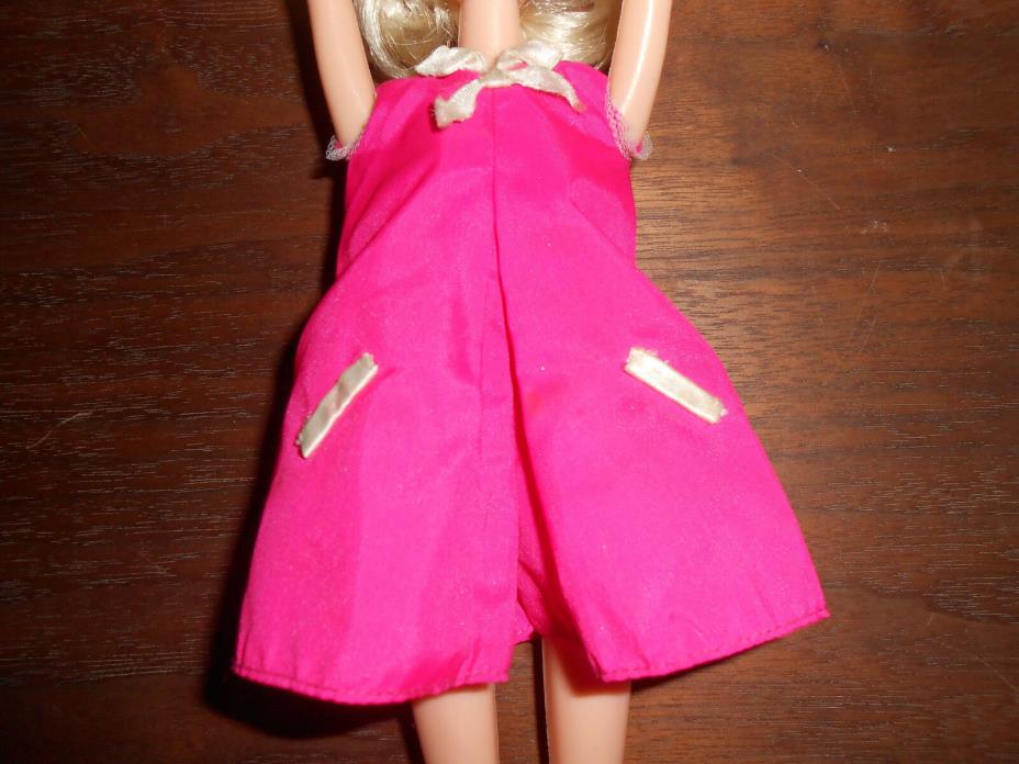 Vintage Mattel Barbie Doll Francie Bright Pink Culotte Dress 1965