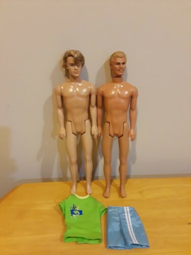 Ken Dolls (Lot of 2) With 1 Set Of Clothes Mixed Heads/Body