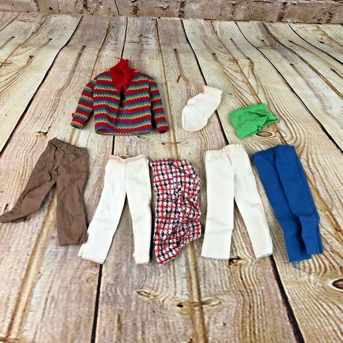 lot of vintage barbie Ken clothes 60's early 70's pants short & sweater