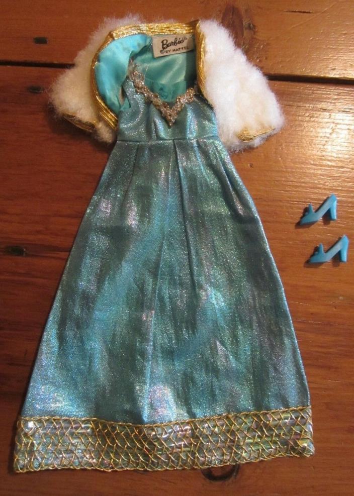 Vintage Barbie Mod #1469 Blue Royalty Gown,Jacket & Shoes 1970