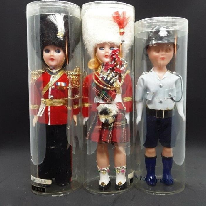 Vintage Dolls- U.K. Guardsman, Scottish Guard, Bermuda Police - Lot of 3 - 1970